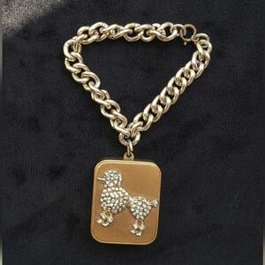 German Brass Poodle Music Box Bracelet Vintage